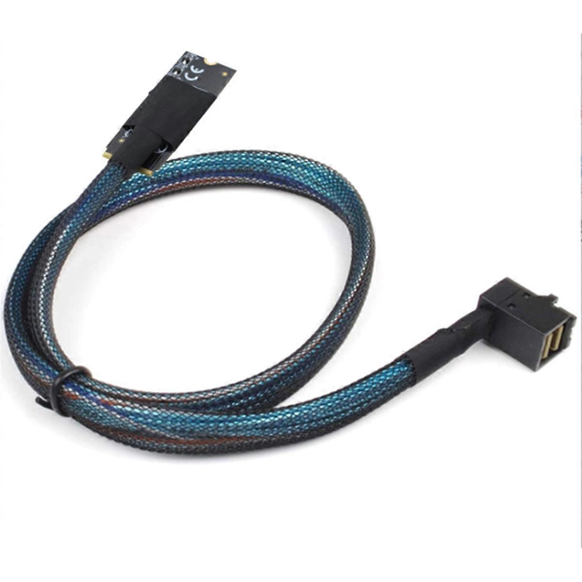 1.0M Internal Mini SAS HD SFF-8643 36P Male to HD SAS SFF-8643 90 Degree Cable Adapter