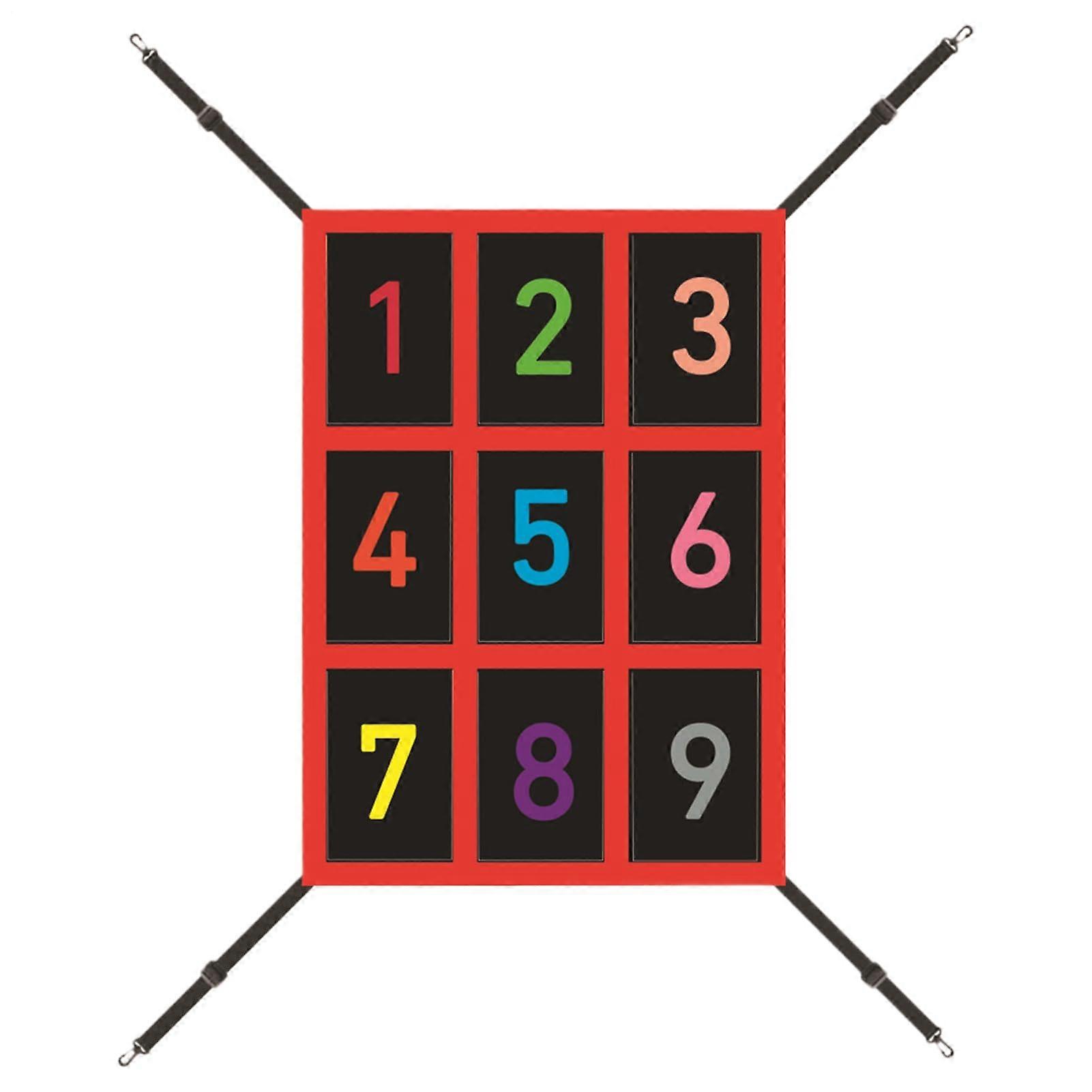 Wall Ball Strike Target - Adjustable Accuracy Throwing Mat for Baseball Net Practice with Numbered Strike Zones