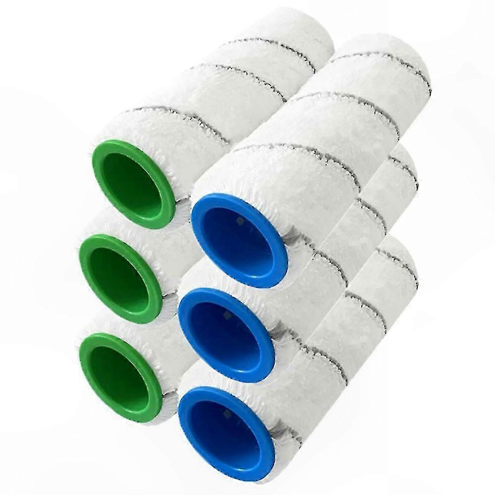 3 Pairs of Multi-Surface Roller Replacements for Floor Cleaners