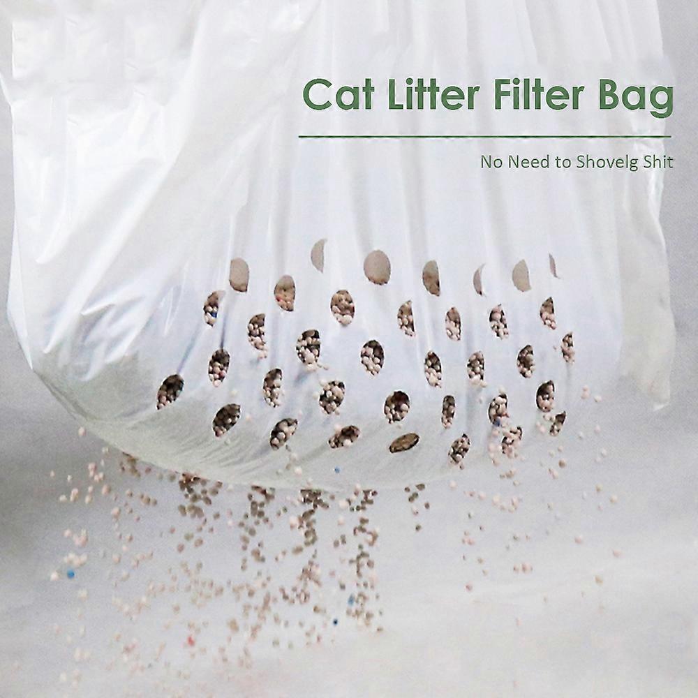 Cat Litter Filter Bag Drawstring Litter Sifting Liners Kitty Waste Litter Box Liners