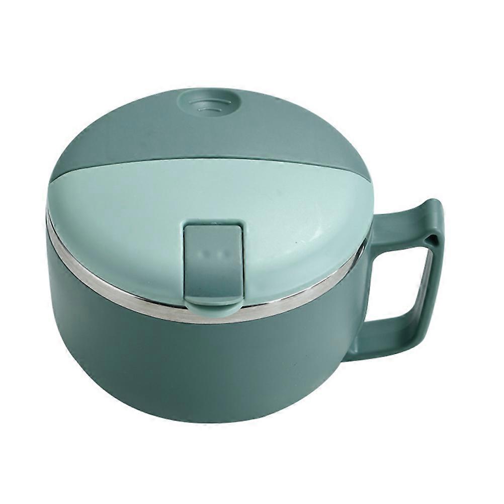 Stainless Steel Instant Noodle Bowl Multi-Purpose Food Bowl for Office Workers Green Material with Heat Retention 1Pack