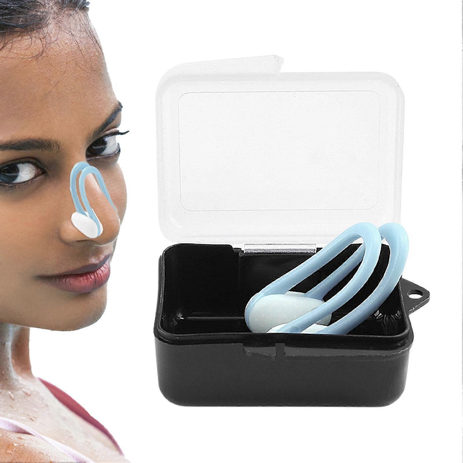 Swimming Nose Clip Nose Plug Waterproof For Training Sessions Ergonomic Anti-Choking Design For Competitive Swimmers Blue