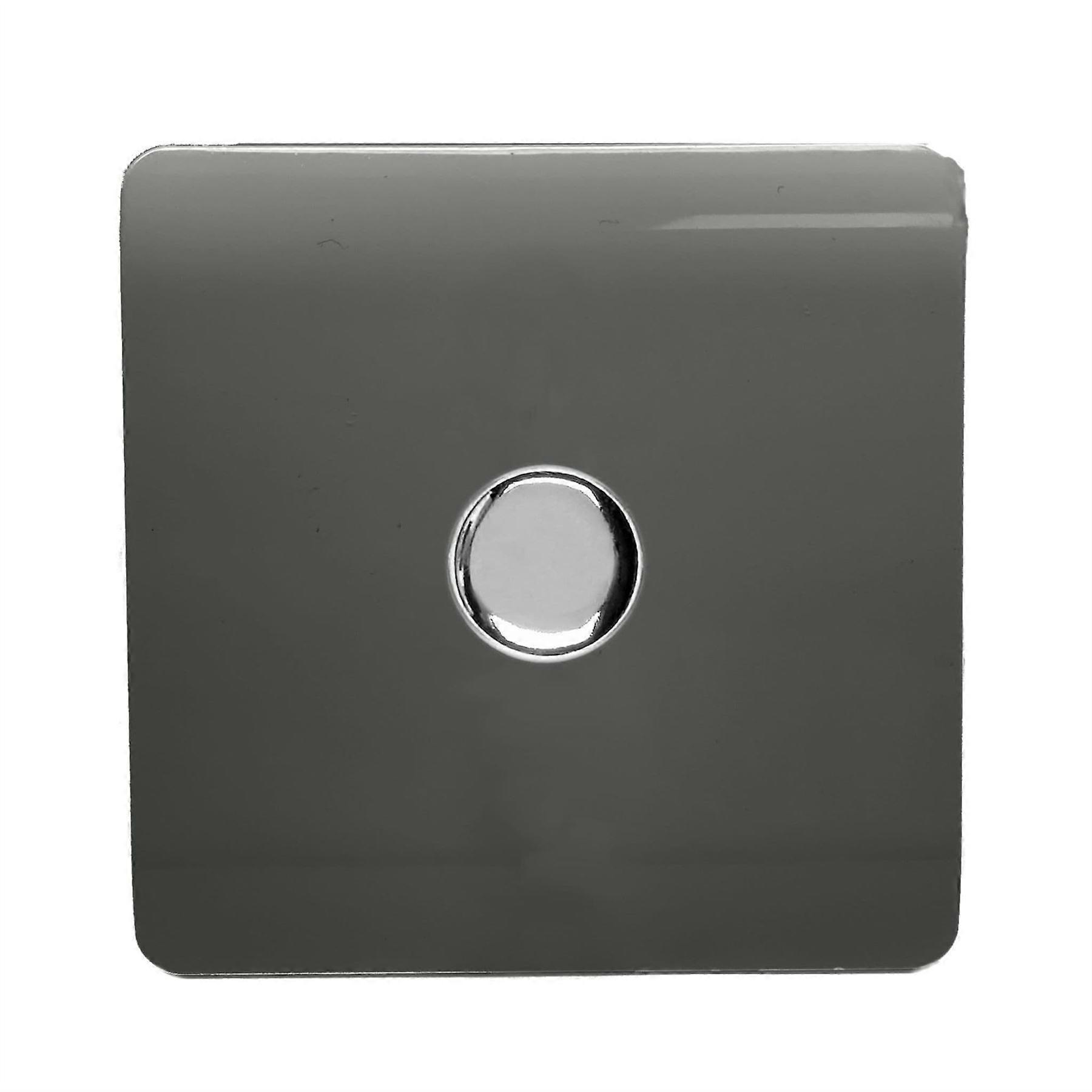 Trendi Artistic Modern Glossy Tactile 1 Gang 2 Way 150w LED Dimmer switch Charcoal