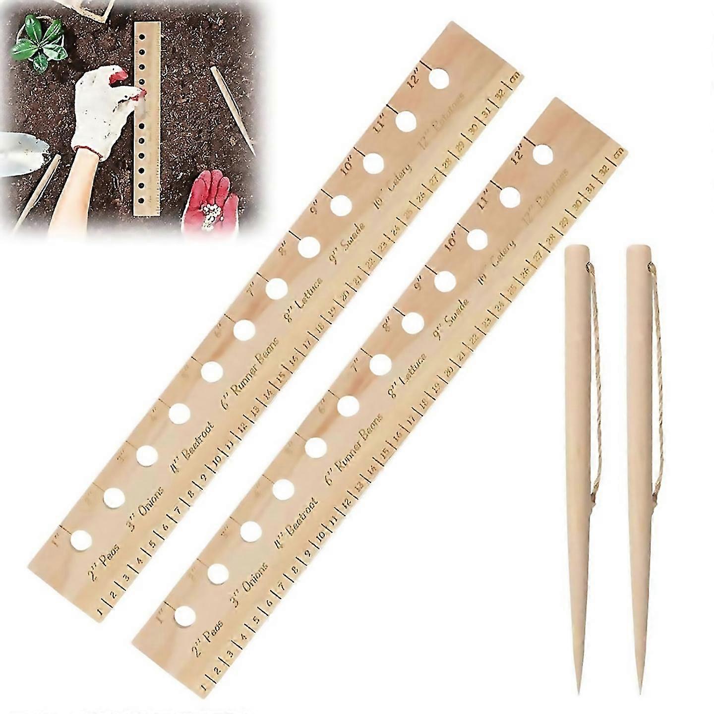 For Garden Planting Ruler Spacing Template 2 Set