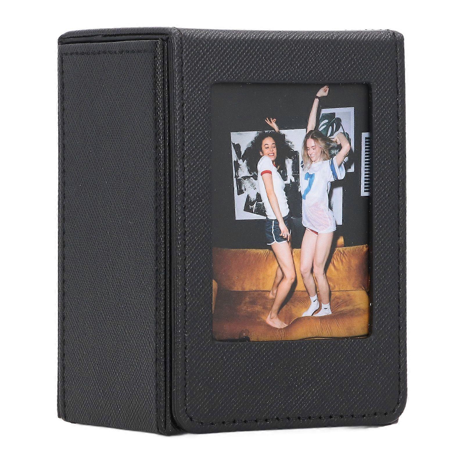 Picture Holder Storage Case PVC 50 Sheets Large Capacity 3 Inch Photocard Storage Box Black