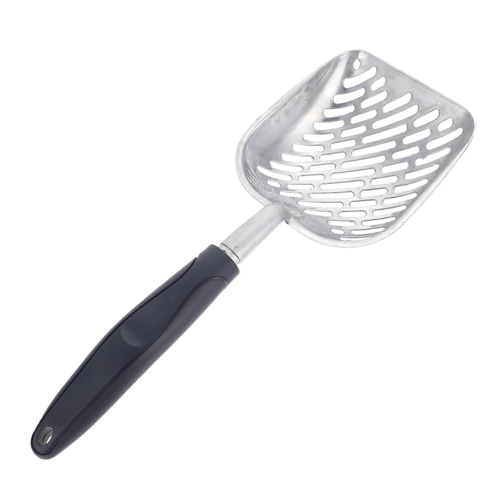 Sturdy Aluminum Alloy Cat Poop with Long Handle Capacity Litter Scooper for Easy Cleaning Comfortable Grip for Home Use for Cats and Dogs
