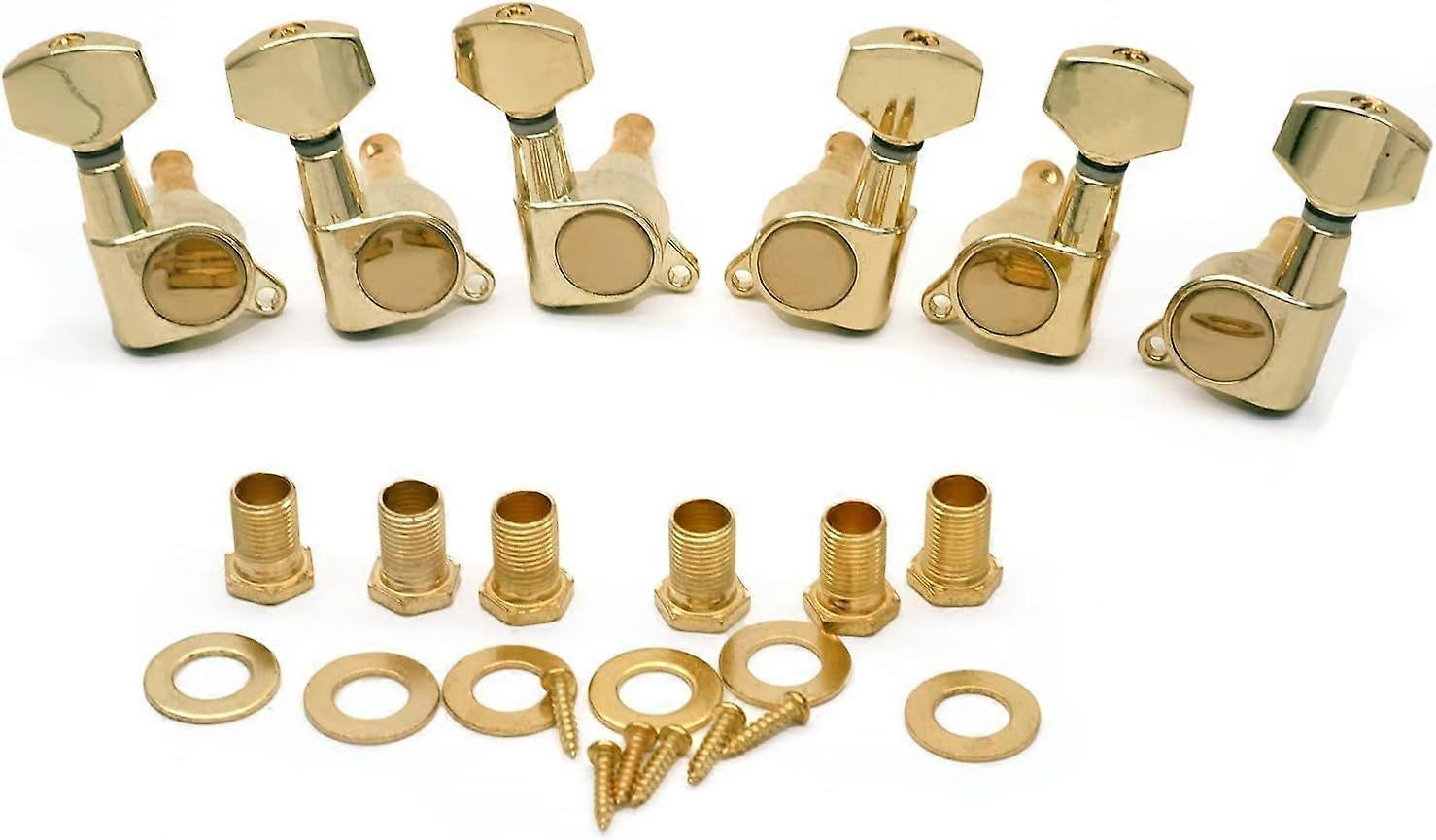 6 stykker 3L3R gitar tuner pinner, små firkantede forseglede gitar stemmepinner tunere