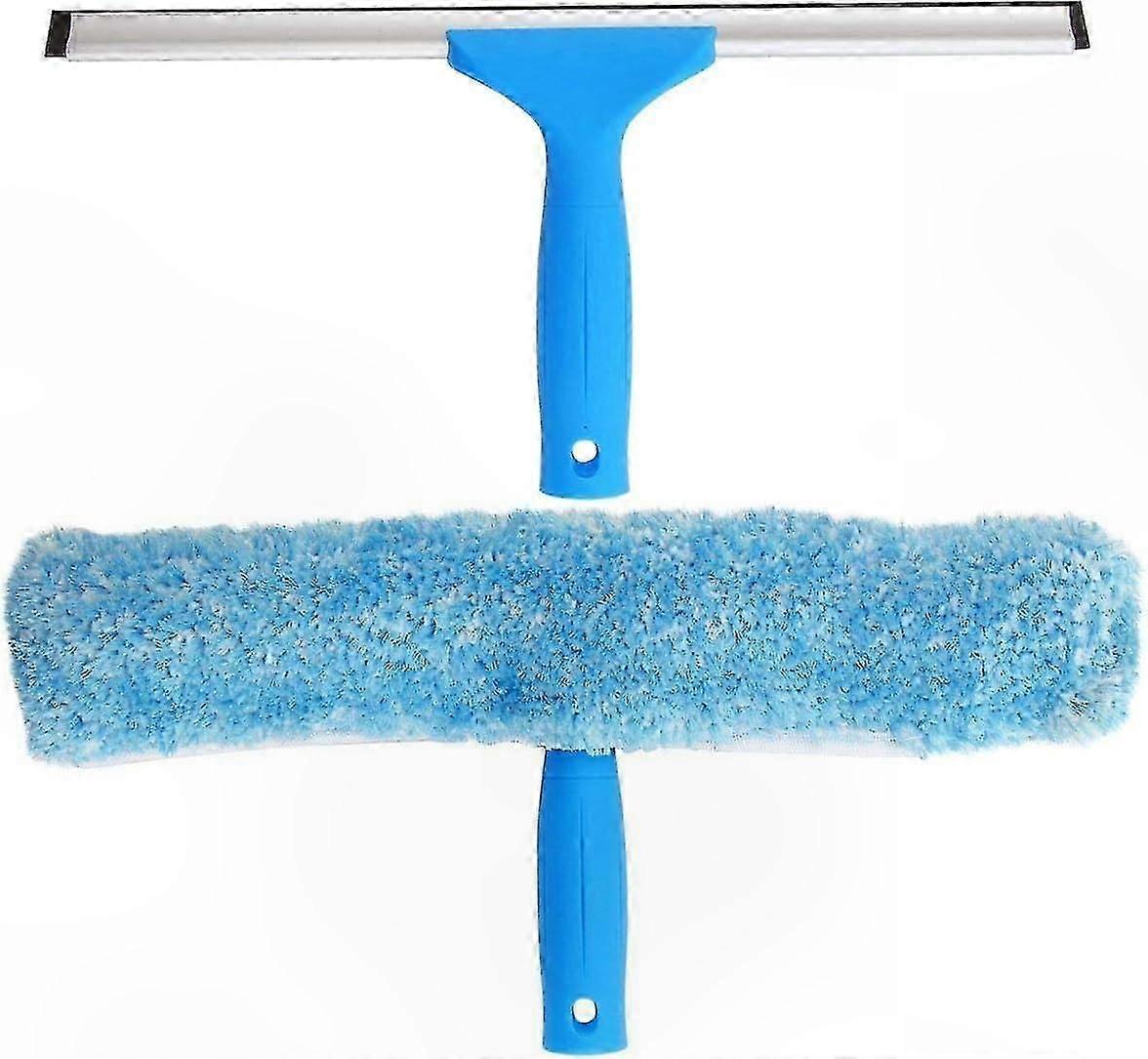 Microfiber Brush Window Squeegee, 30 Cm Width for Streak-Free Cleaning