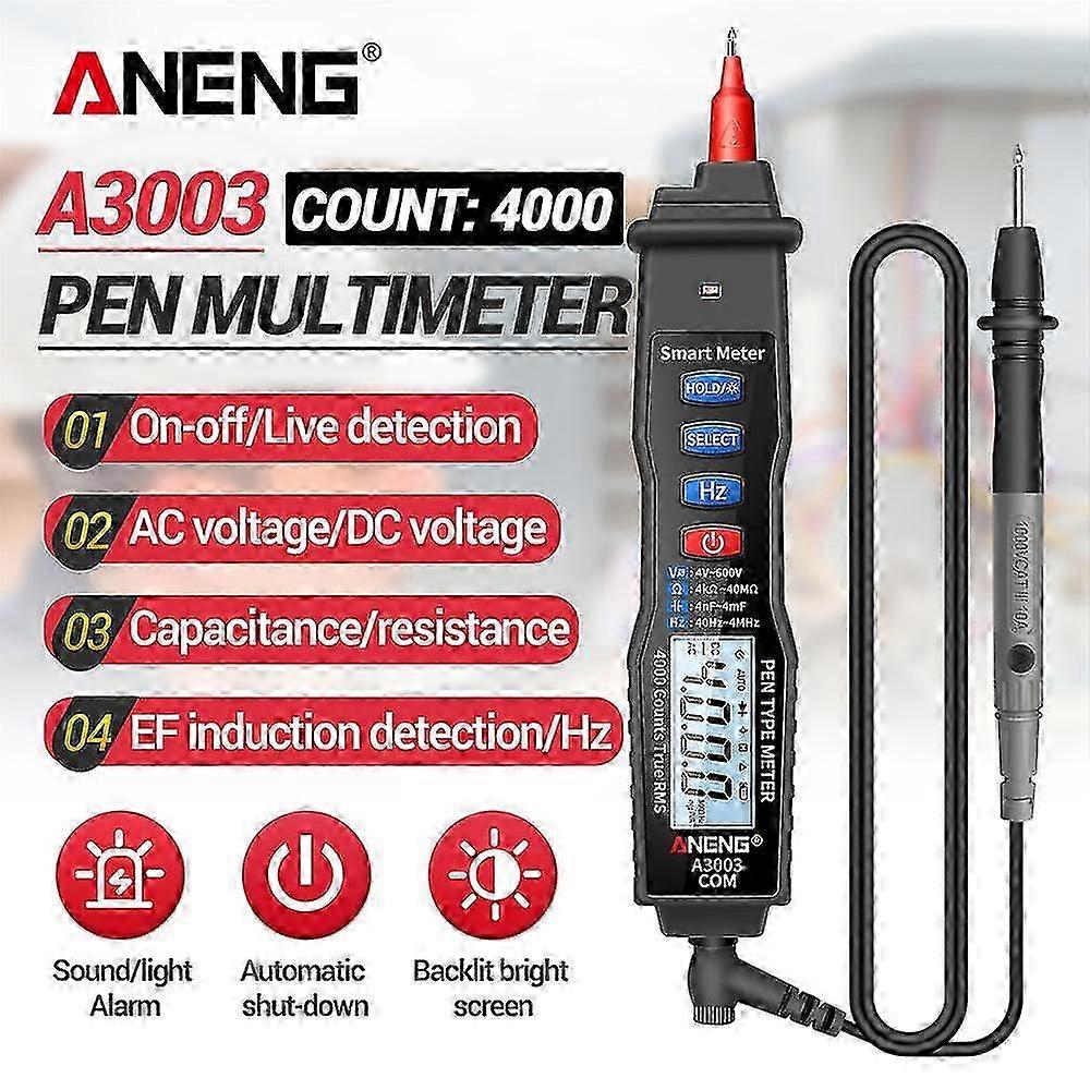 A3003 Digital Multimeter Pen Type Meter 4000 Counts Non Contact Ac/...