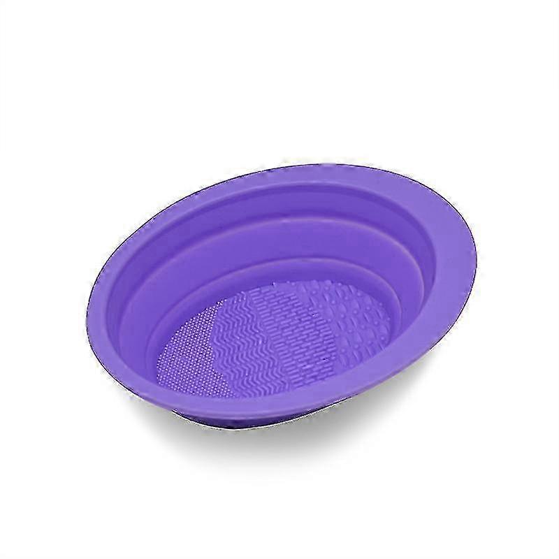 Silicone Foldable Makeup Brush Cleaning Scrubber Bowl - Easy Clean Tool