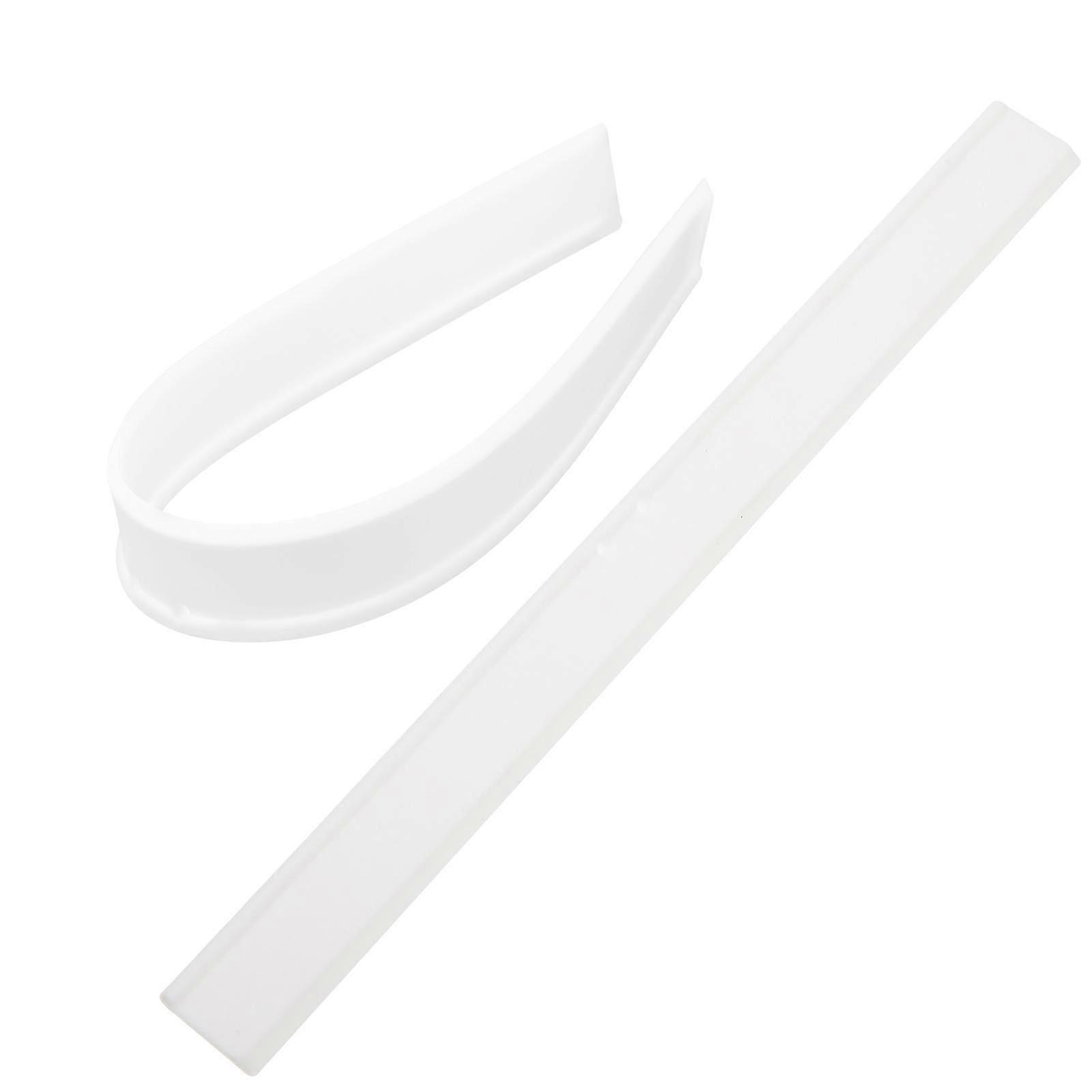 Squeegee Rubber Strip Water Removal Tool Rectangular Shape Durable Material Anti Aging 25.00X2.20X0.20CM White 2Pcs