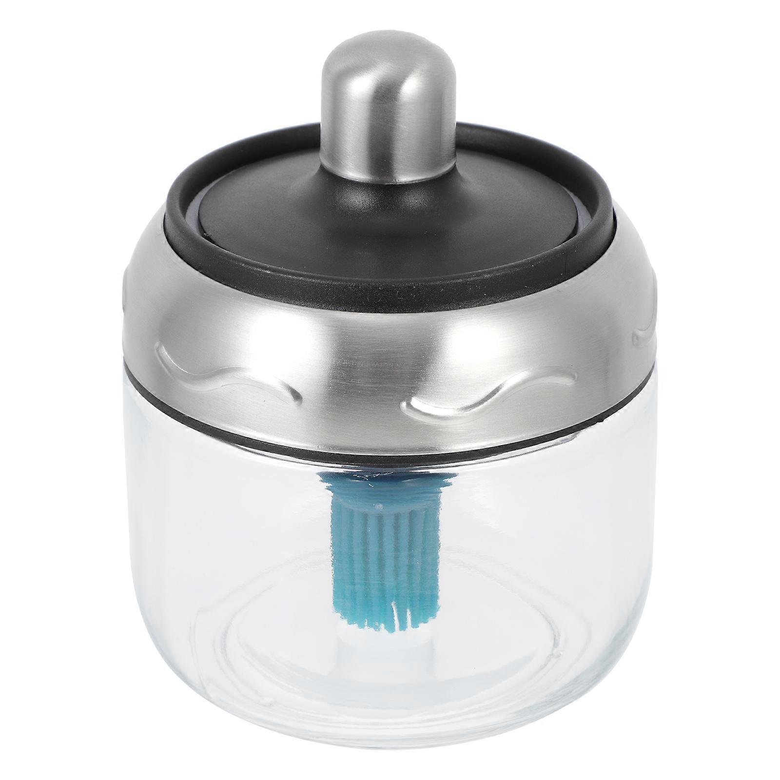 Multifunctional Seasoning Box 1Pc Glass Seasoning Can Sealed Food Preparation Simple Style 4.1×3.3×3.3in