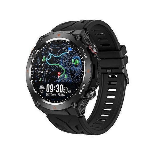Smart watch running watch with answer/make calls, fitness tracker pedometer, compass altimeter barometer waterproof smart watch(Black)