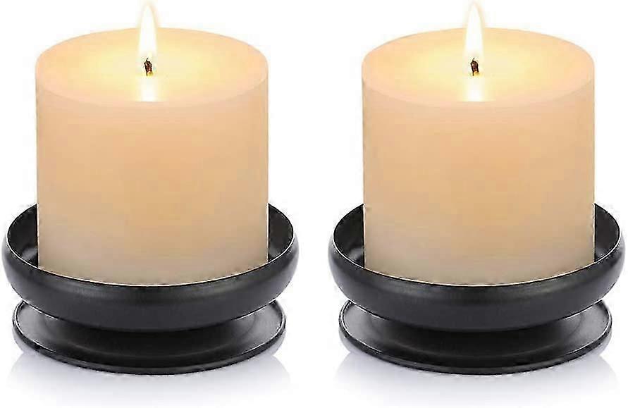 2 pcs Candle Holder, Black