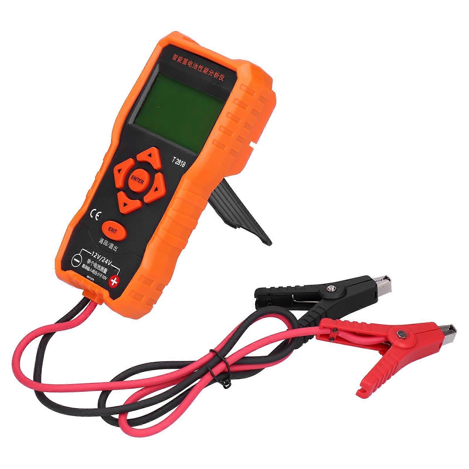12/24V Digital Car Battery Tester ABS Load Analyzer T2818