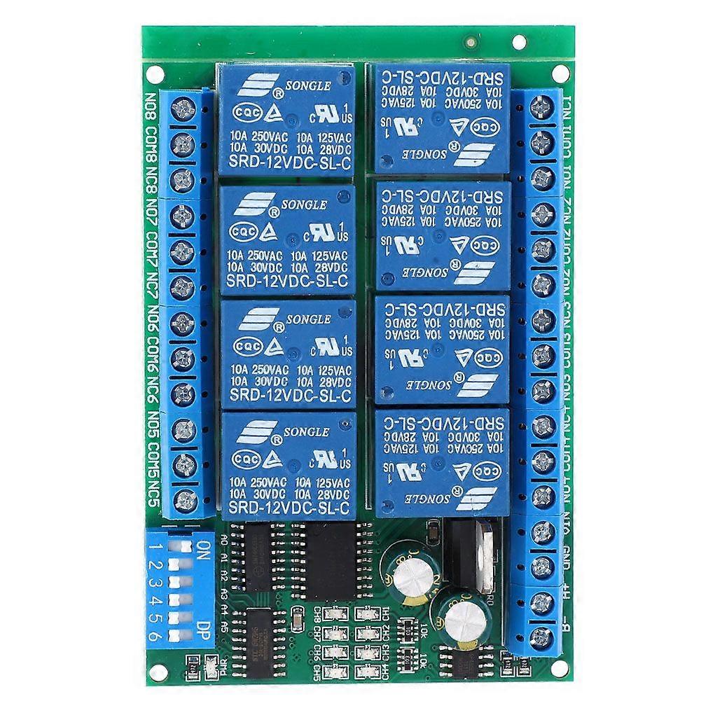 DC 12V 8 Channel RS485 Relay Command Programmable Control Module Board