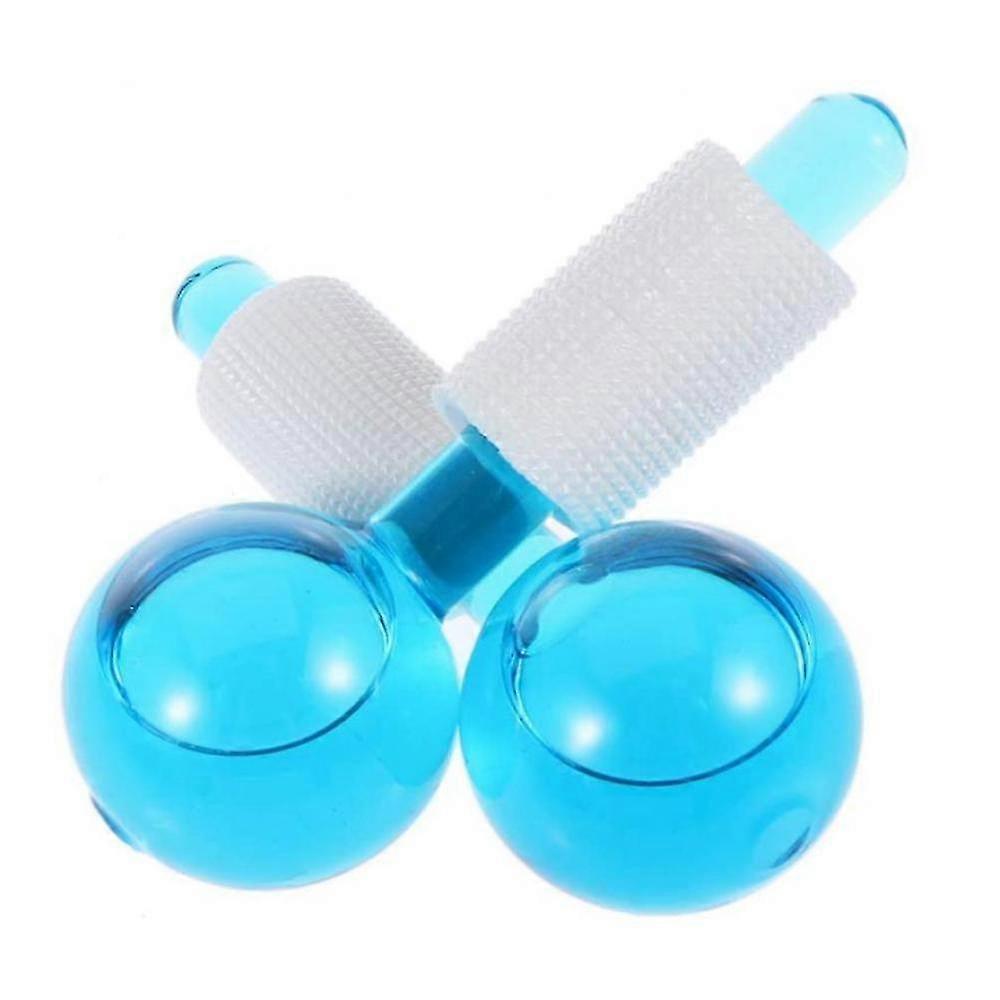 Facial Ice Ball Masaj Toolsice Roller Globuri Sooth Redness 2pcs (Albastru)