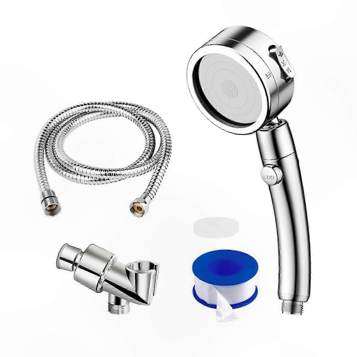 High-Pressure Handheld Shower Head with Pause Switch and 3 Spray Settings for Enhanced Bathing Experience