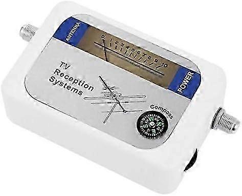 Digital Aerial Terrestrial TV Antenna Signal Strength Meter White1Pcs