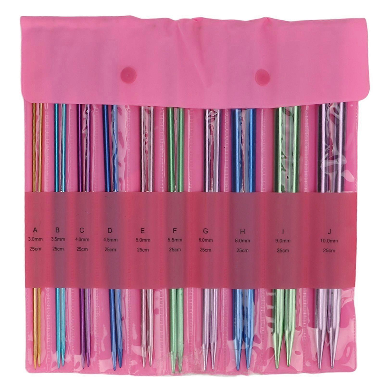 10in Knitting Needles Set Single Pointed 25cm Colored Ultra Light Various Sizes Available Aluminum Knitting Supplies