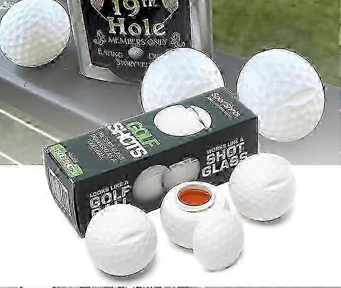 3 st/set golfbollformade snapsglas för golfälskare
