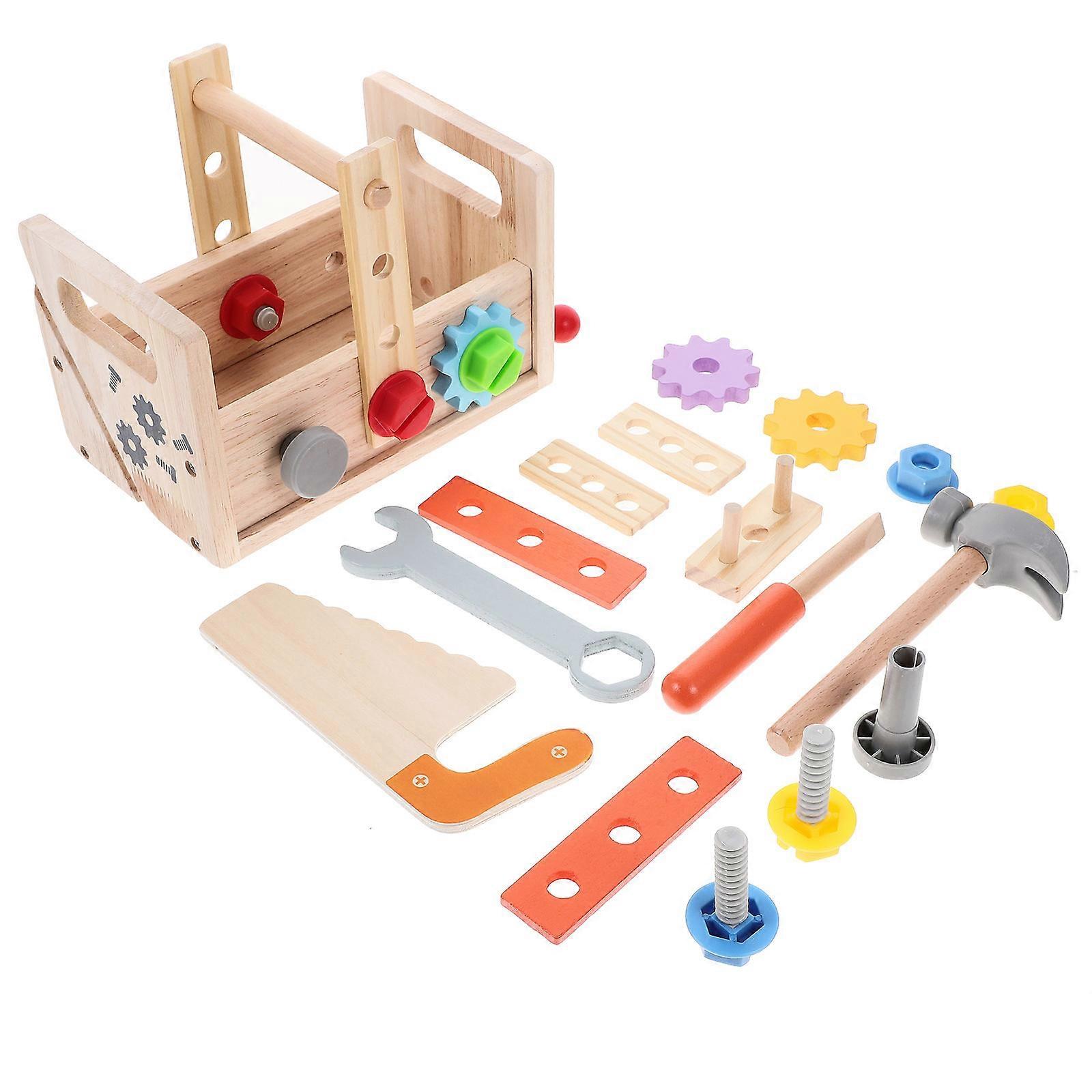 Handheld Kids Tool Set for Educational Play 1Set Wooden Tools for Toddlers