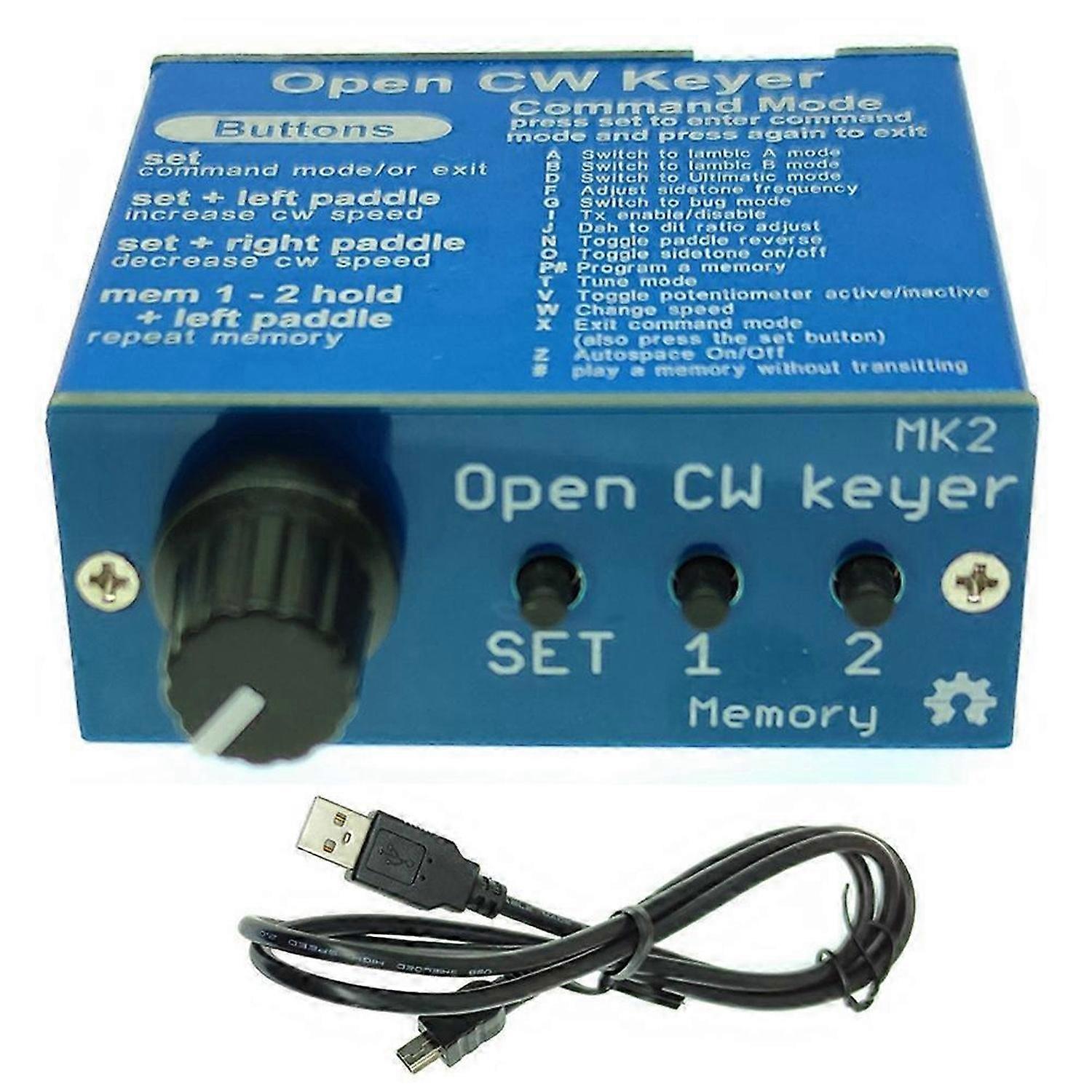 Open CW Keyer MK2 KIT with Metal Case CW Keyer MK2 KIT CW (Assembled)