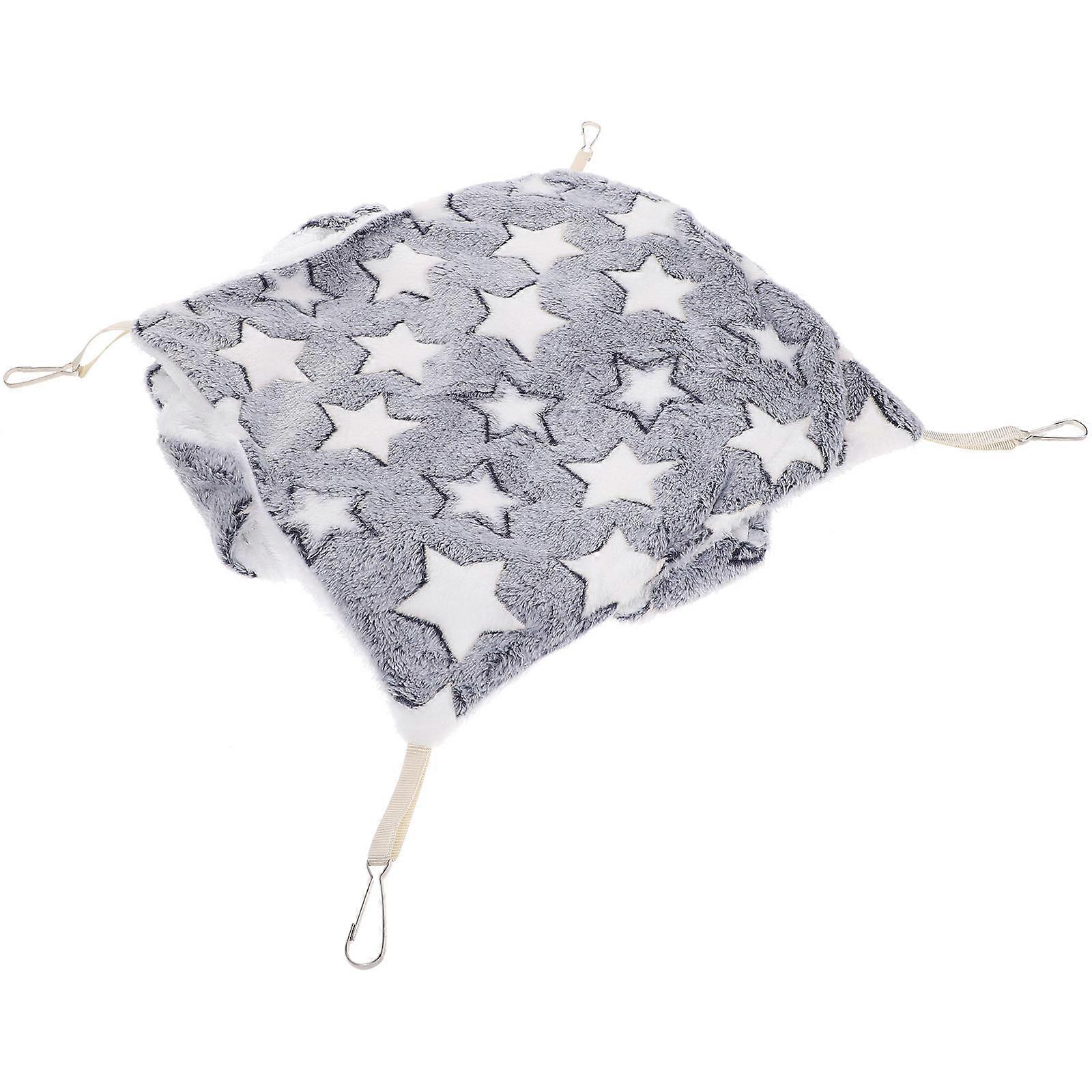 Hamster Hammock Small Pet Bed for Comfortable Sleep Grey Material