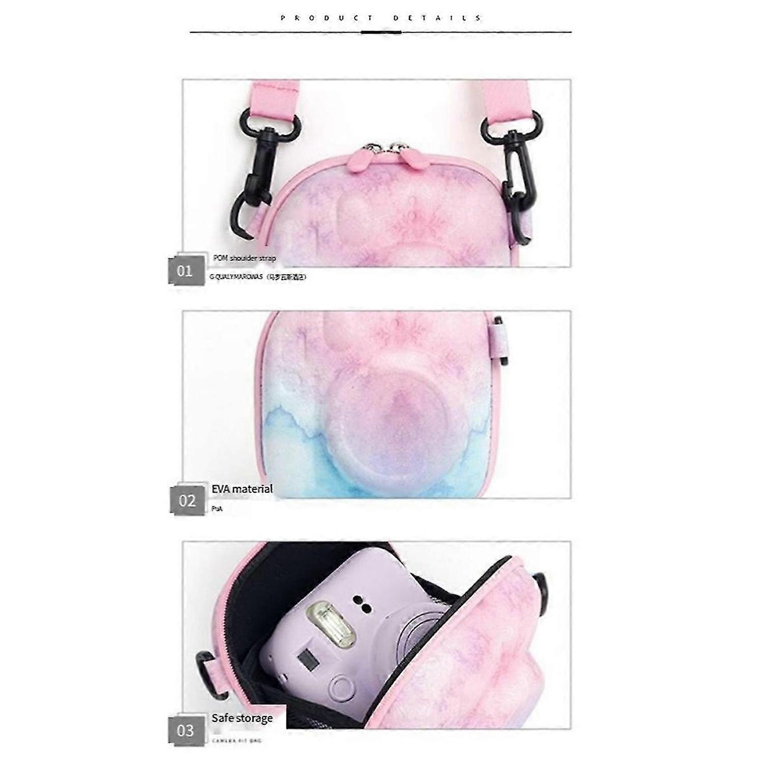 Instant Camera Case Bag for Mini 12/11/9/8/7/40 Camera Carrying Shockproof EVA
