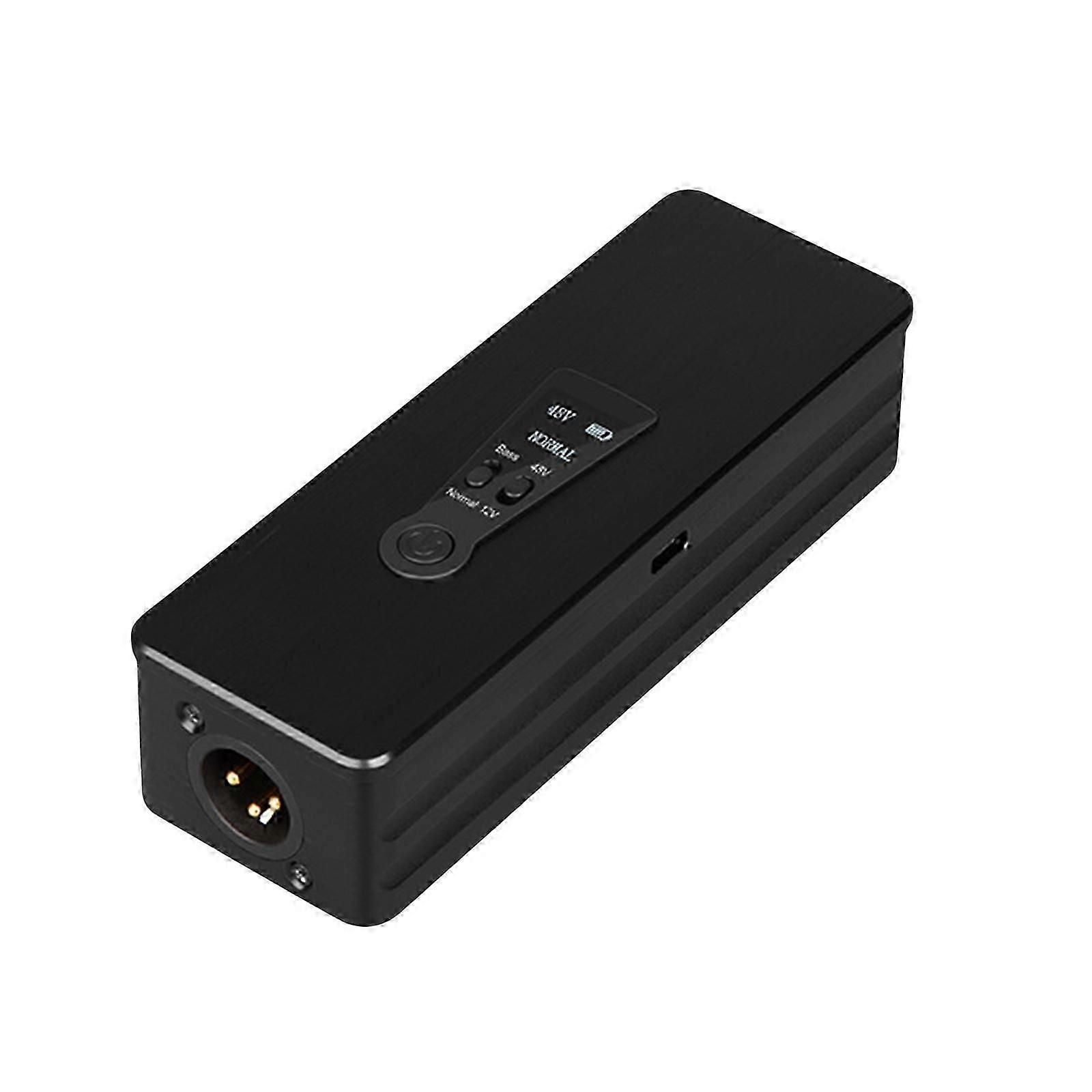 Professional 48V Power Supply Rechargeable Battery for Condenser Microphones LED Display for Recording Equipment