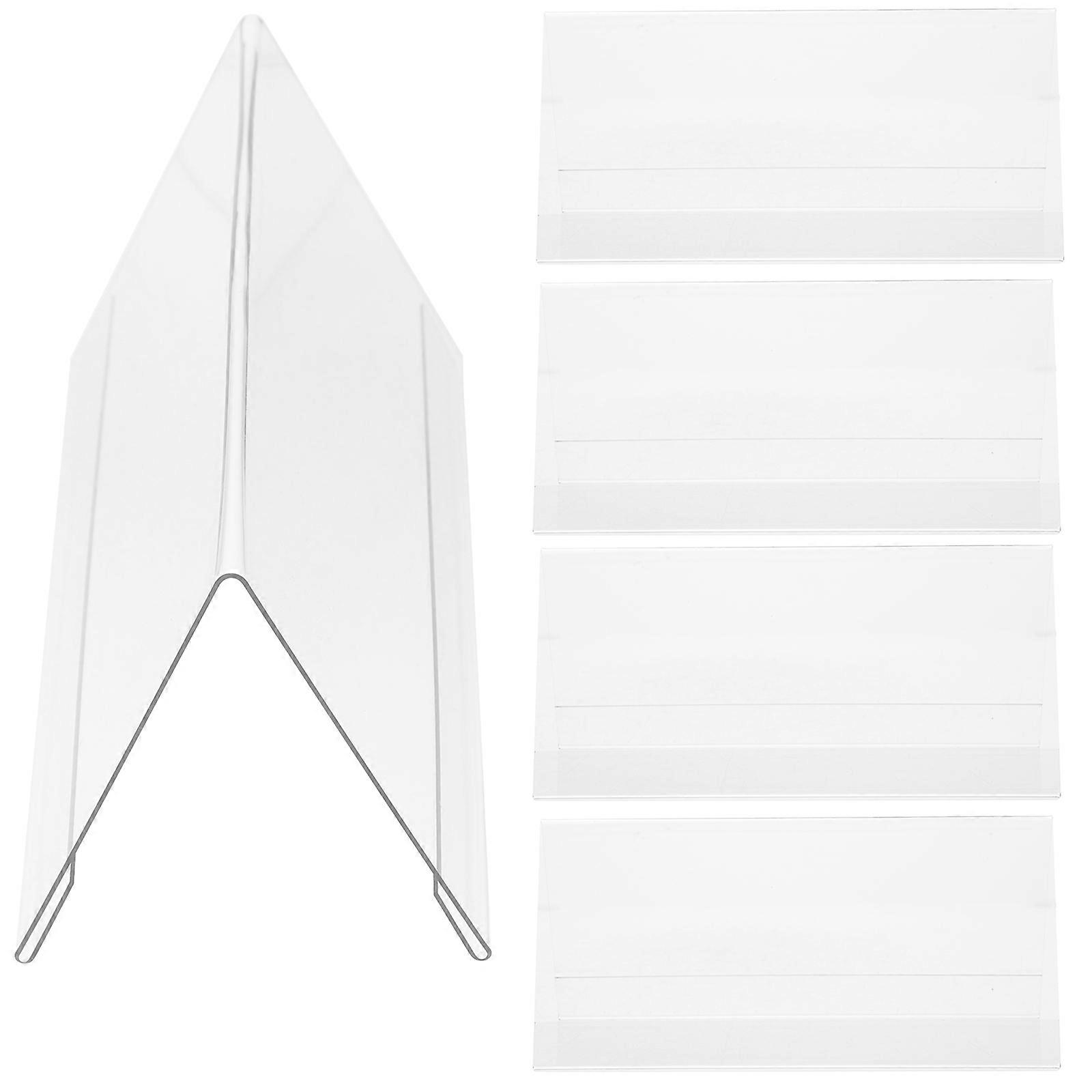 Multi-Function Seating Signs Acrylic Table Display Signs Weddings Transparent 120*60mm Reusable 5Pcs
