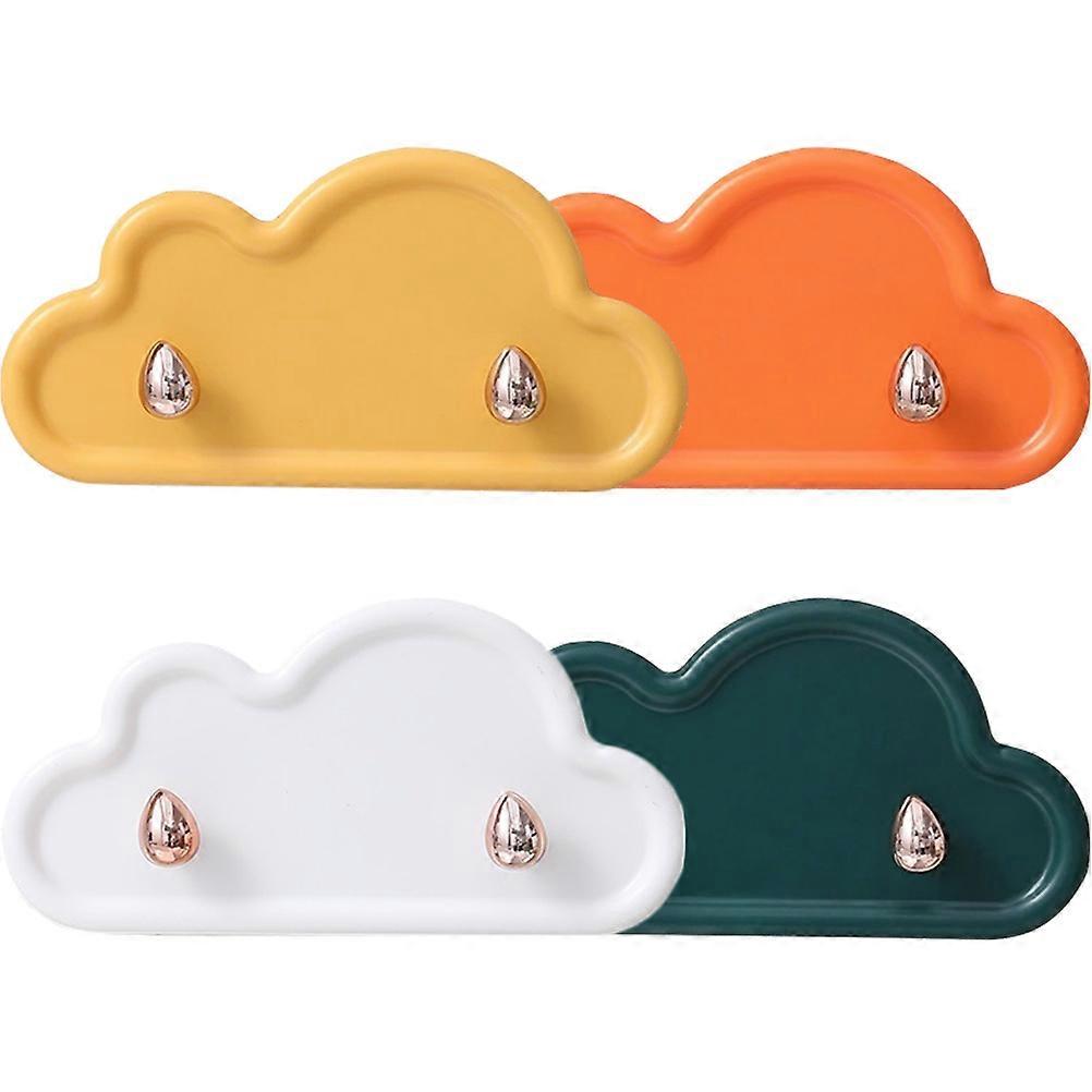 Key Hook Cloud Shape Wall Hook for Hanging 8Pcs Assorted Color Adhesive Design