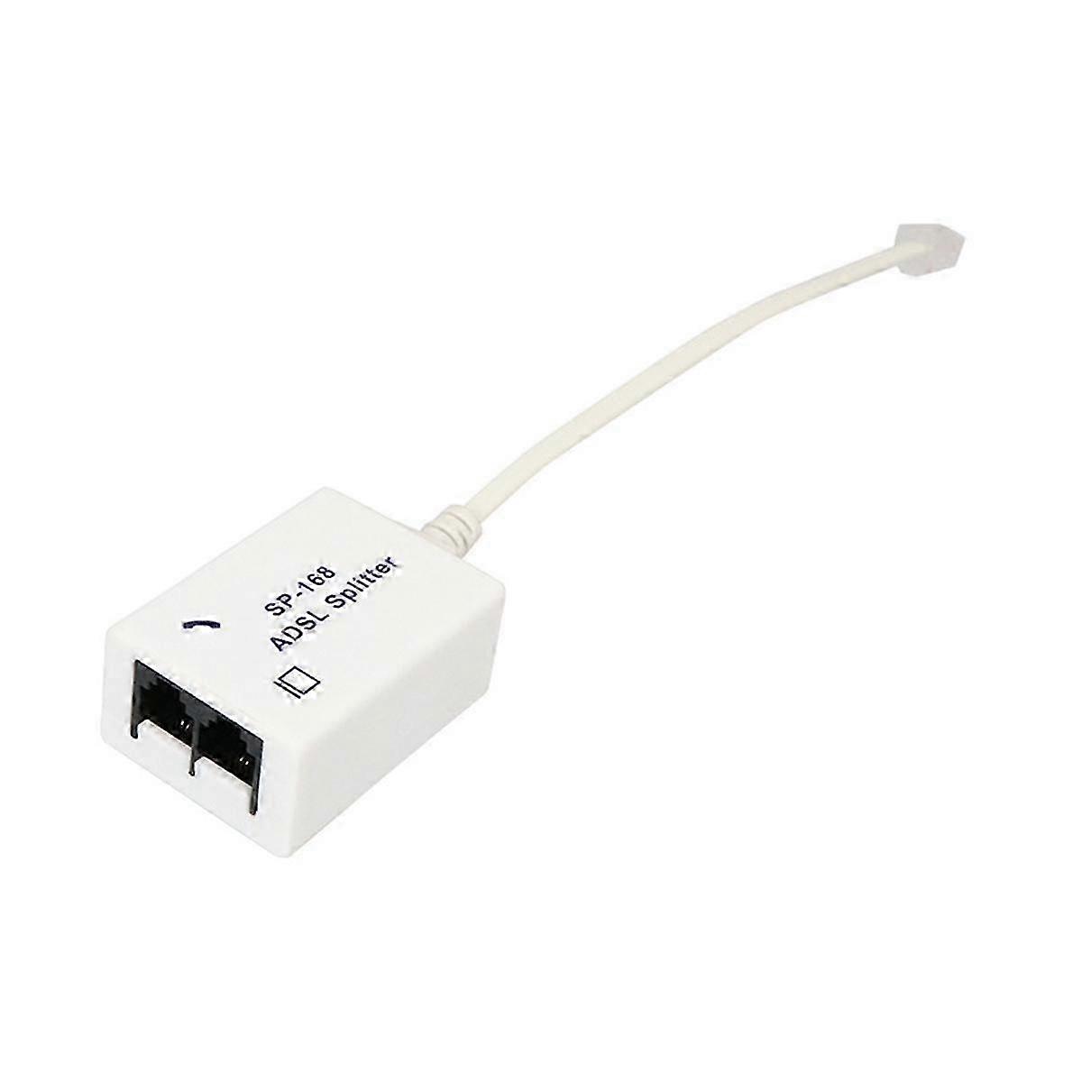 2Pcs DSL Filter Splitter ADSL Splitter for Phone Line Male to 2 Female RJ11 6P4C/6P2C Telephone Mod-