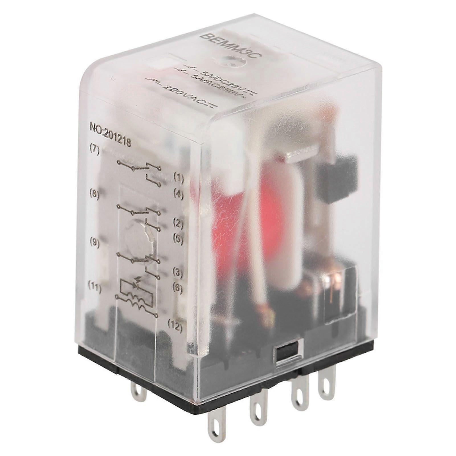 11 Pin Mini Power Intermediate Relay Electromagnetic Relay 5A AC220V