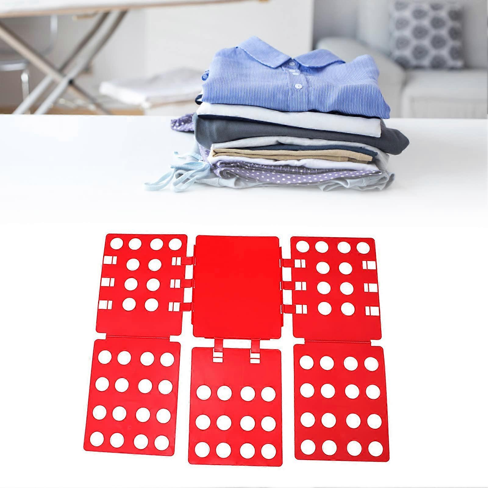 Shirt Folding Board, Flexible Clothes Folder, Quick Shirt Folding For Home Use, Red Color, Compact Laundry Organizer