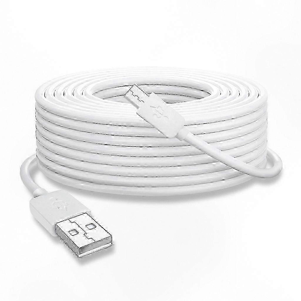 Long-Lasting Micro USB Cable for Security Cameras - Extended Reach, Sturdy Design, Improved Power Delivery with Voltage Enhancement