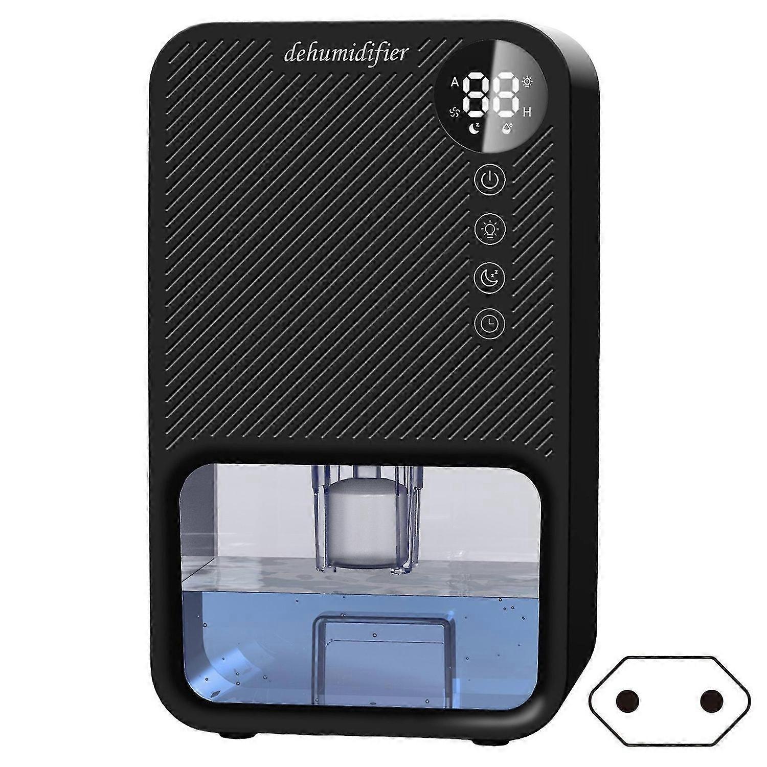 Quiet Portable Electric Dehumidifier - Large Water Tank, Low Noise, Energy-Efficient with 7 LED Colors for Small Rooms & Home Use