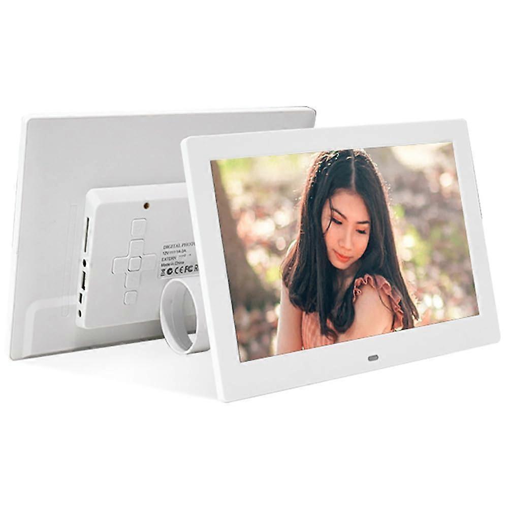 10 Inch Digital Picture Frame With Remote Control 1280x800 IPS Display MultiSlideshow Dining Room Living Room White