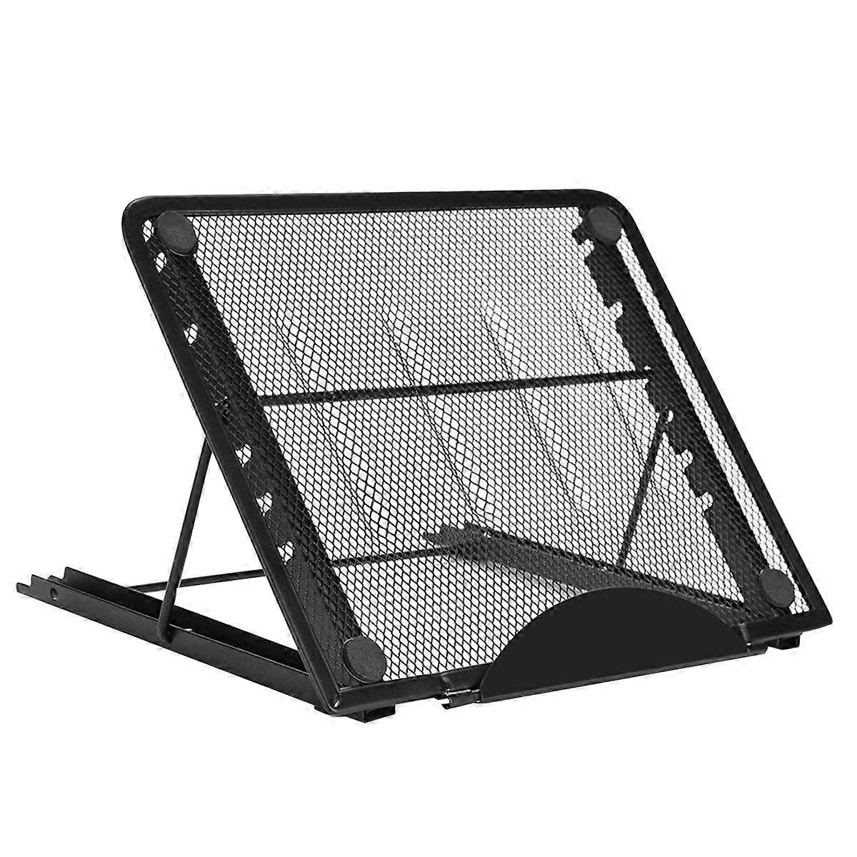 Durable Adjustable Bracket Tablet Rack Foldable Placing Rack 2Pcs Black