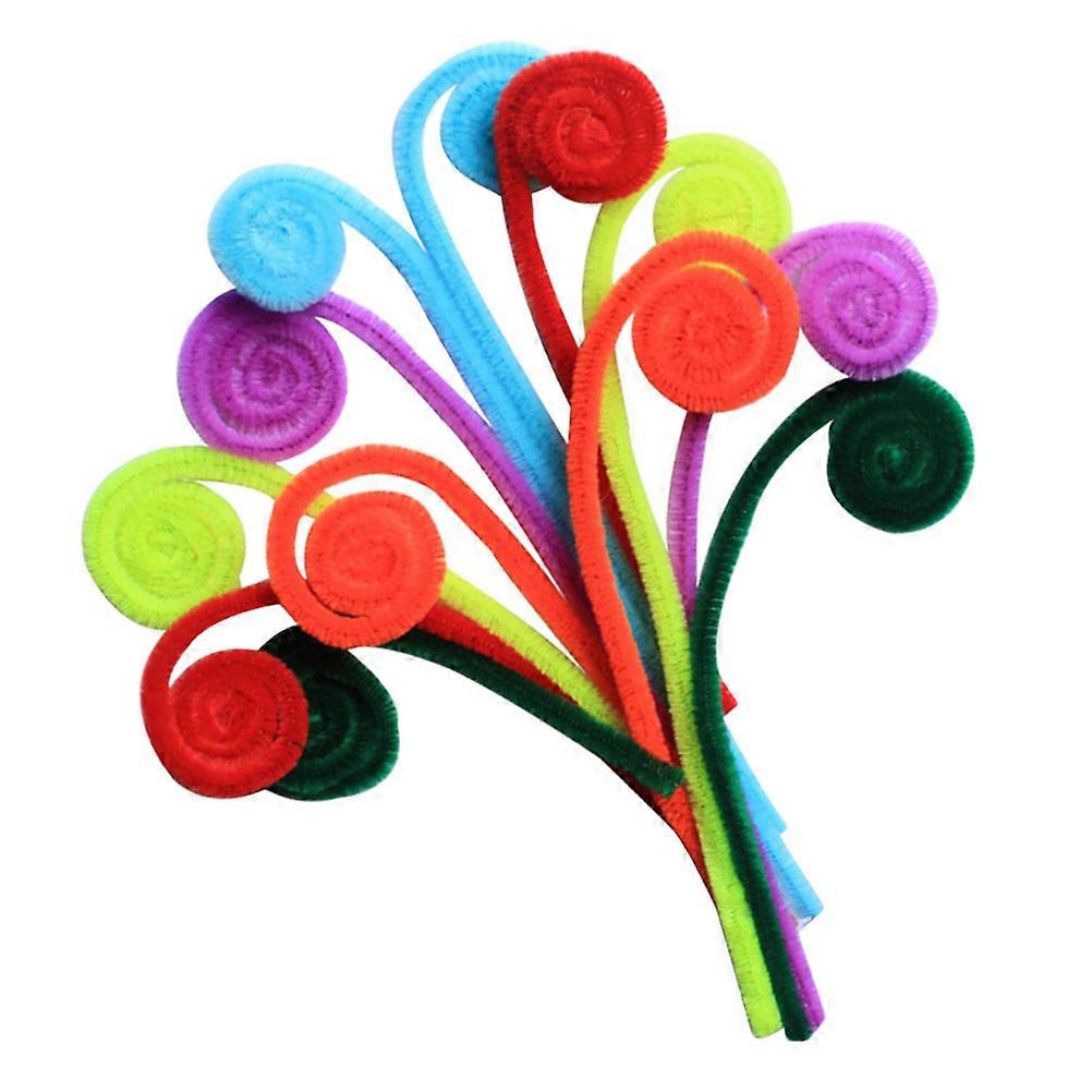 Craft Sticks 200Pcs Christmas Plush Handmade Art DIY Toys Assorted Color For Educational Scene Decorations
