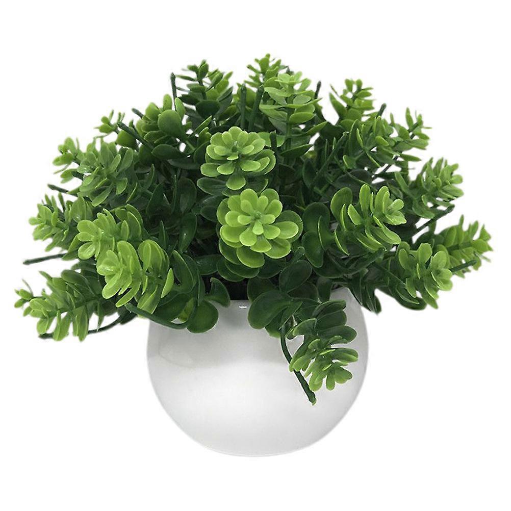 Artificial Plant Decoration 3Pcs Realistic Simulated Bonsai For Home Office Cafe Green Color Decorative