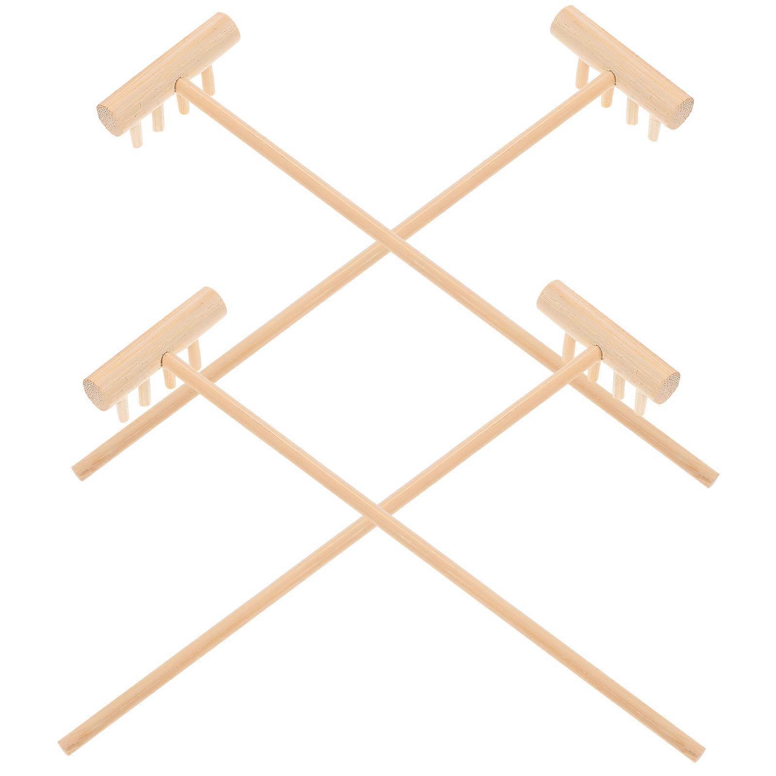 Mini Rake for Sandbox Bamboo Rake Tool Desktop Decoration Children 4Pcs