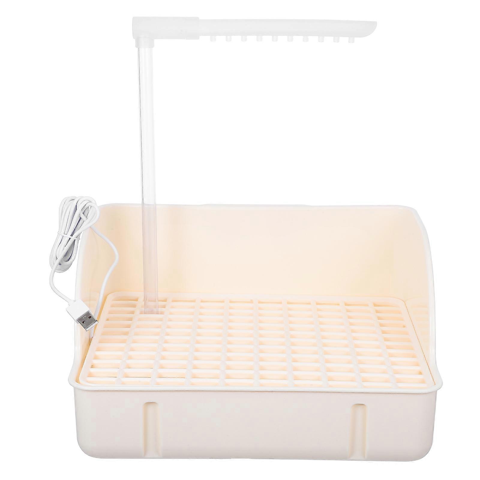 Automatic Bird Bathtub Featuring Natural Rainfall Simulation For Indoor Outdoor Use By Pet Owners White Plastic Easy To Clean 1 Set