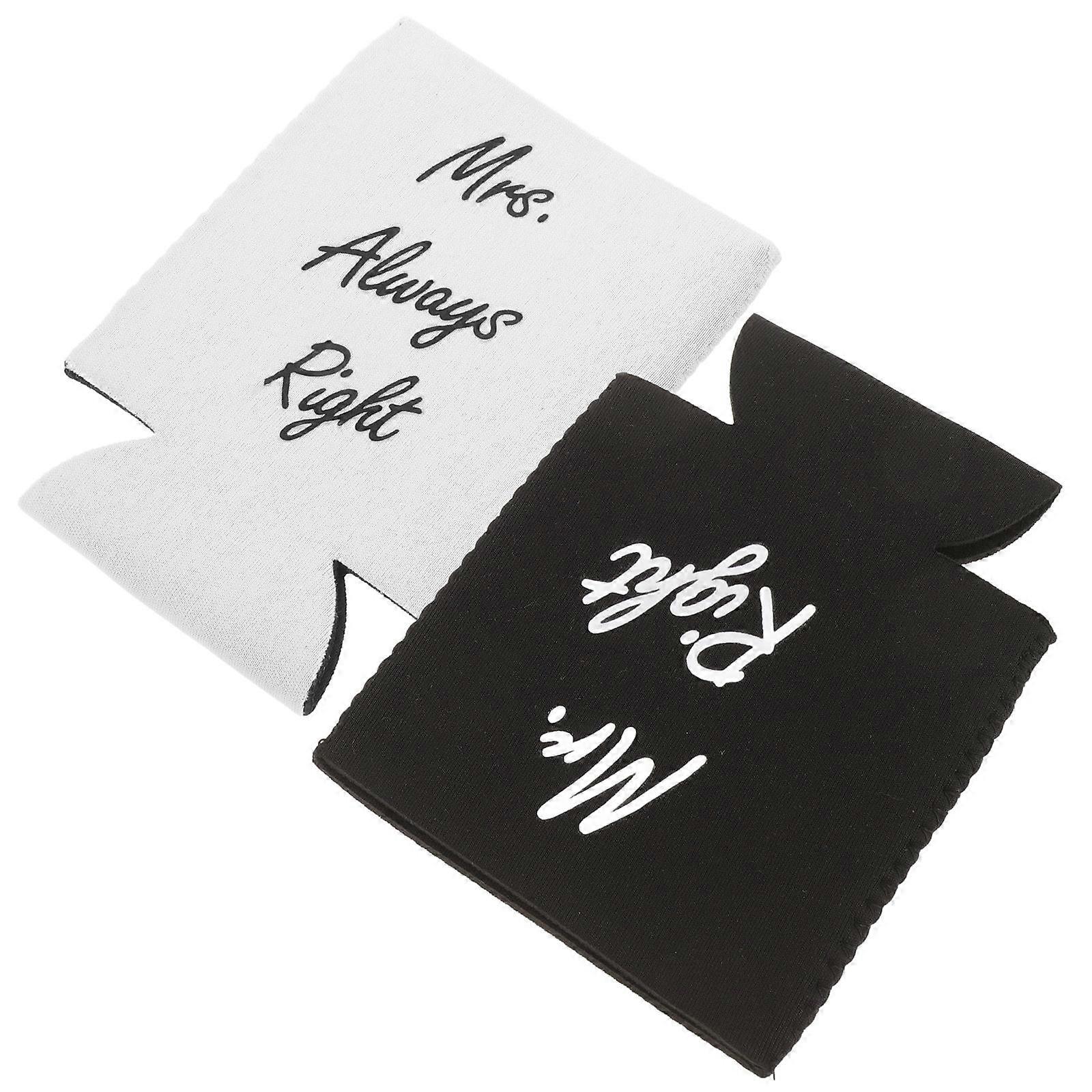 2Pcs Wedding Can Cooler Sleeves Great For Special Occasions Neoprene Material Featuring Temperature Control