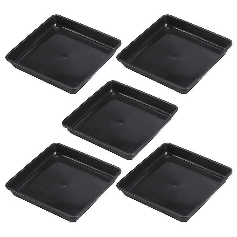 Planter Base Plate Durable Flower Pot Pallets Heat-Resistant Indoor PP 15.00X15.00X2.80CM Maintain Moisture Levels 5Pcs