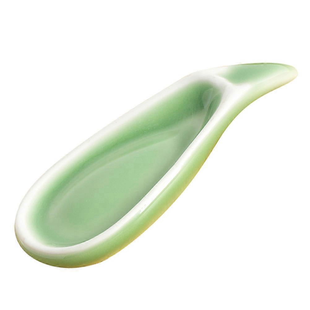 Ceramics Tableware Rest for Organizing Utensils 2Pcs Light Green Set