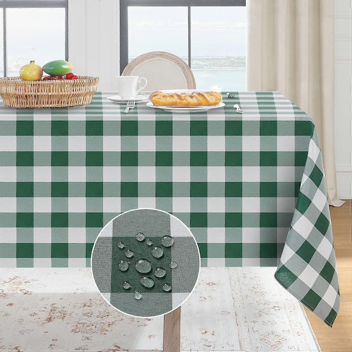 2025 Latest Model Gingham Checkered Square Tablecloth - Waterproof Buffalo Plaid