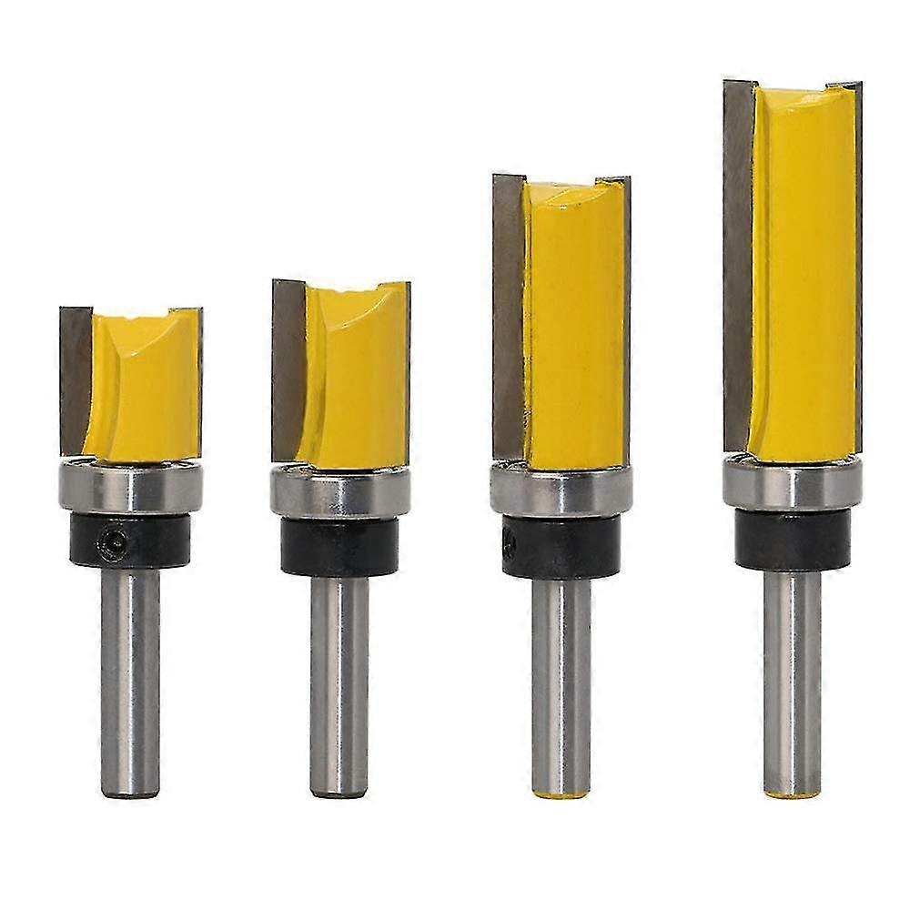 Finish Pattern Pattern Router Bit Set 8mm Schaft Flush Trim Bit Holzfäller, 4er Pack