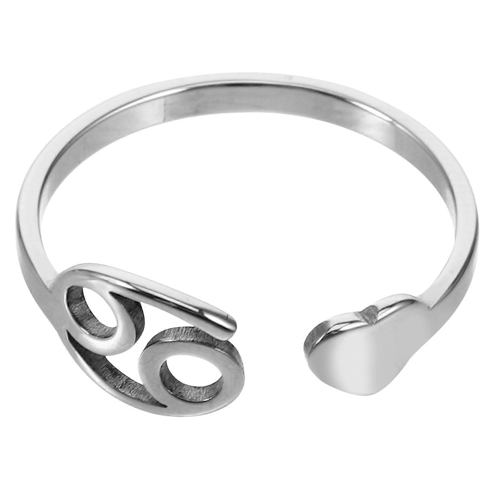 Women Open Ring Ring for Decoration 5Pcs Silver Adjustable Rings