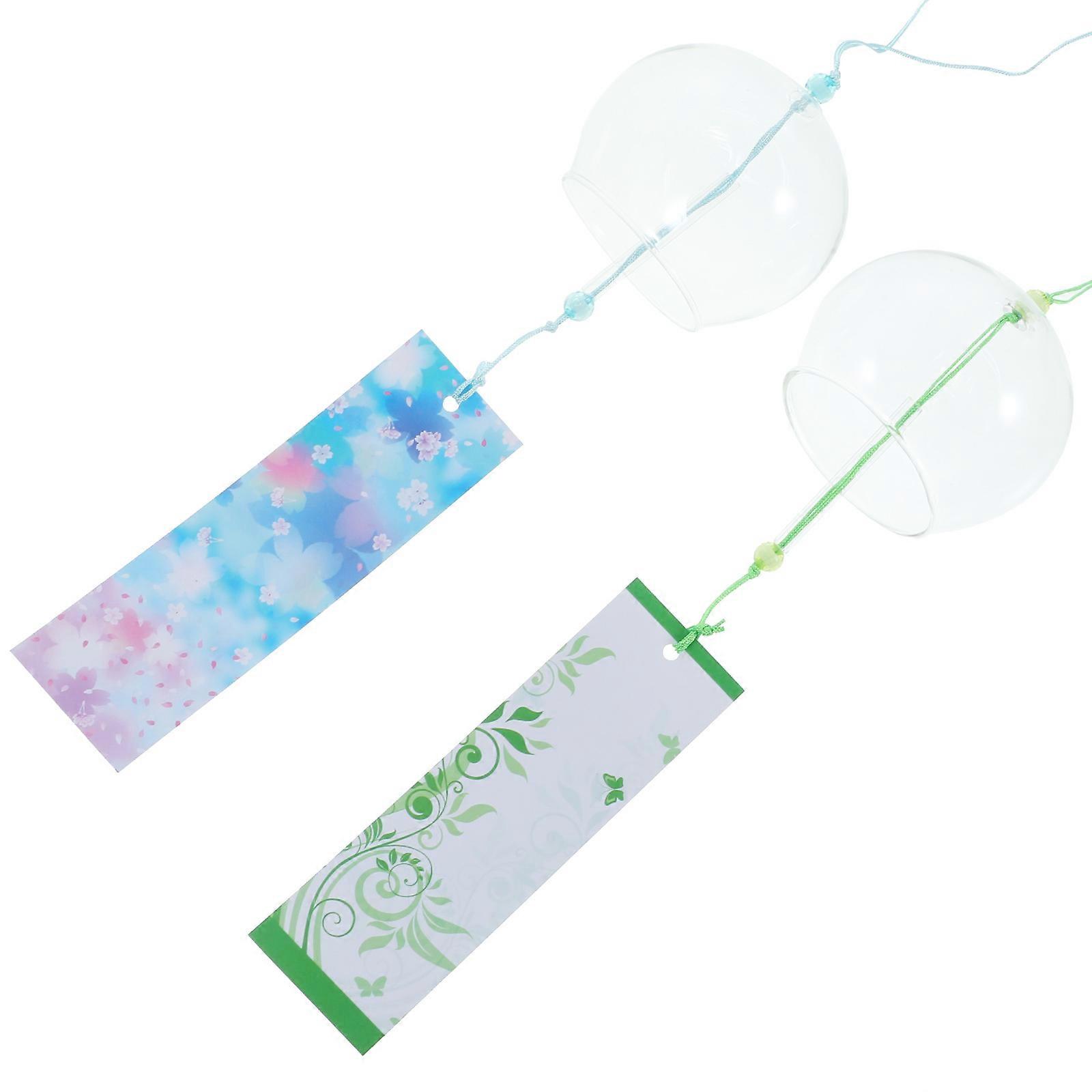 Japanese Wind Chimes 6 Pcs Glass Hanging Decoration Ideal For Housewarming And Outdoor Spaces
